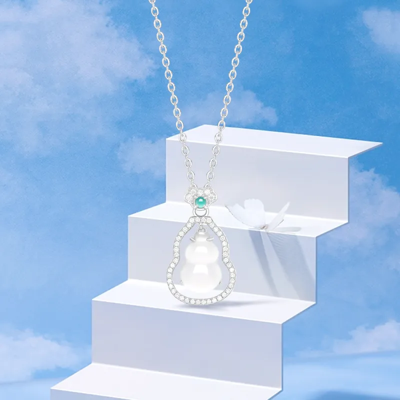 Crafts Women's Chalcedony Necklaces Unisex-4