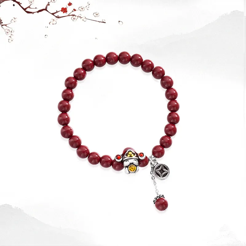Crafts Women's Synthetic Cinnabar Bracelets Unisex-1