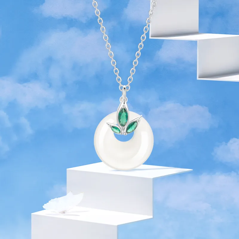 Crafts Women's Chalcedony Jade Necklaces Unisex-3