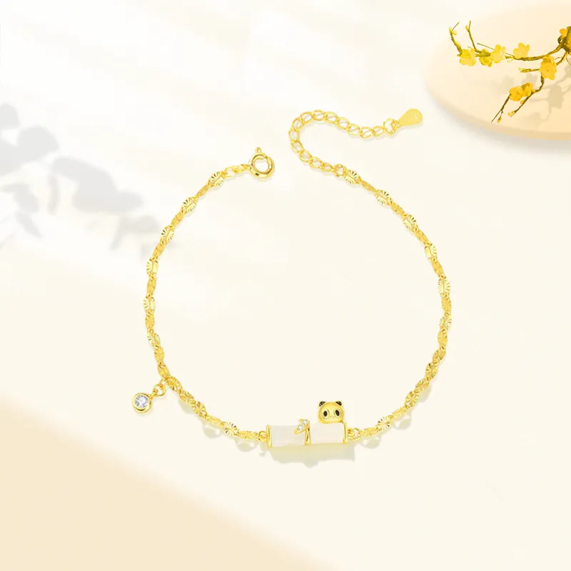 Crafts Women's Hetian Jade Bracelets Pale Greenish White Jade Unisex-4