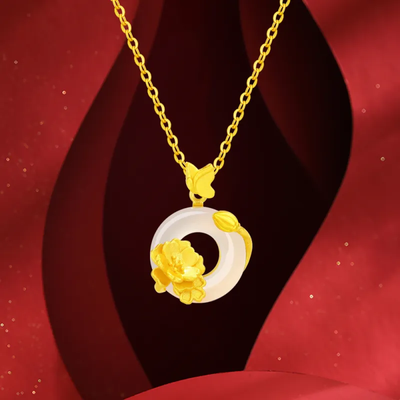 Crafts Women's Chalcedony Jade Necklaces Unisex-4