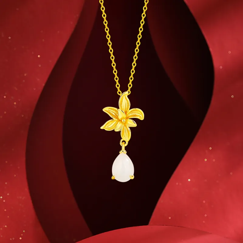 Crafts Women's Chalcedony Jade Necklaces Unisex-4