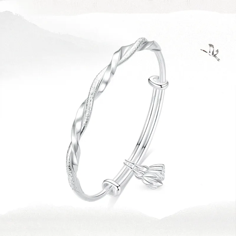 Crafts Women's 999 Fine Silver Bangles Unisex-2