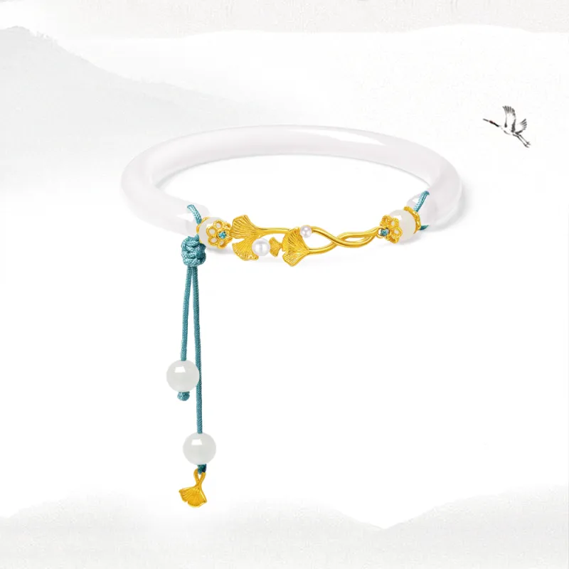 Crafts Women's Chalcedony Jade Bracelets Unisex-3