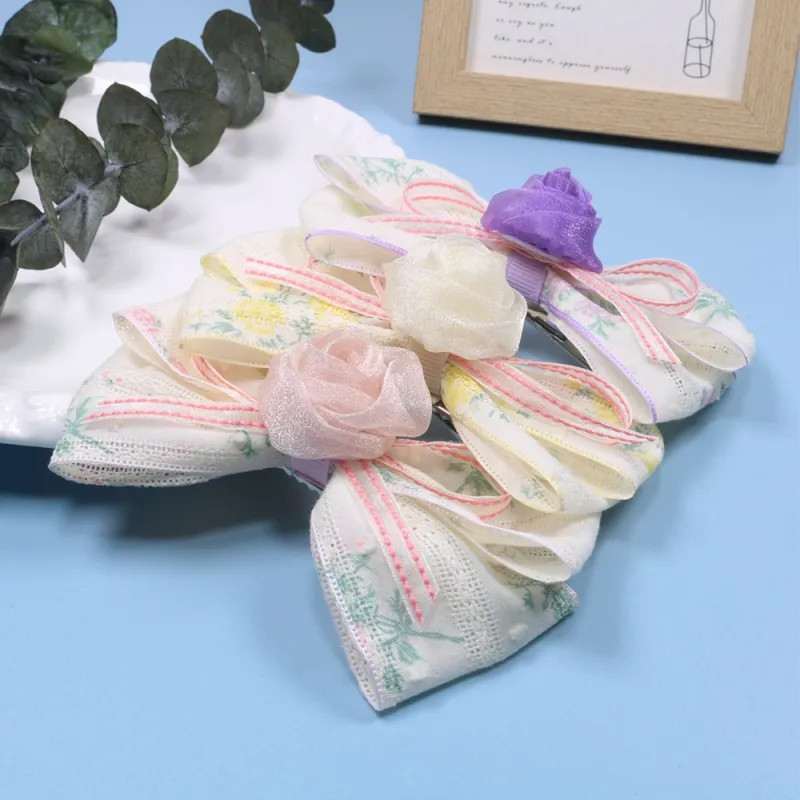 Crafts Women's Fabric Hair Clips Women's-8