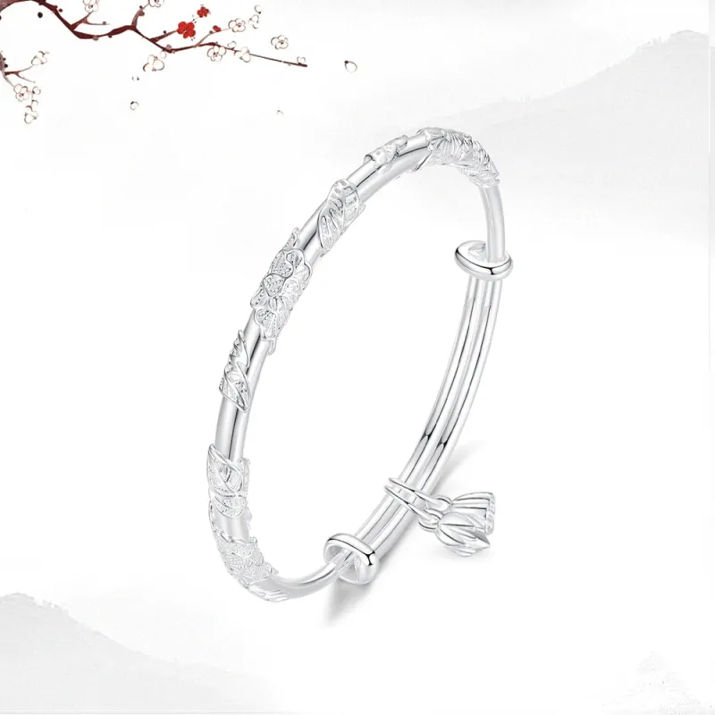 Crafts Women's 999 Fine Silver Bangles Unisex-4