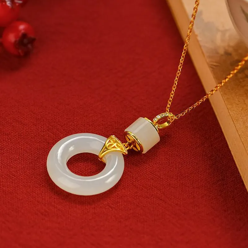 Crafts Women's Colored Glaze Necklaces Unisex-3