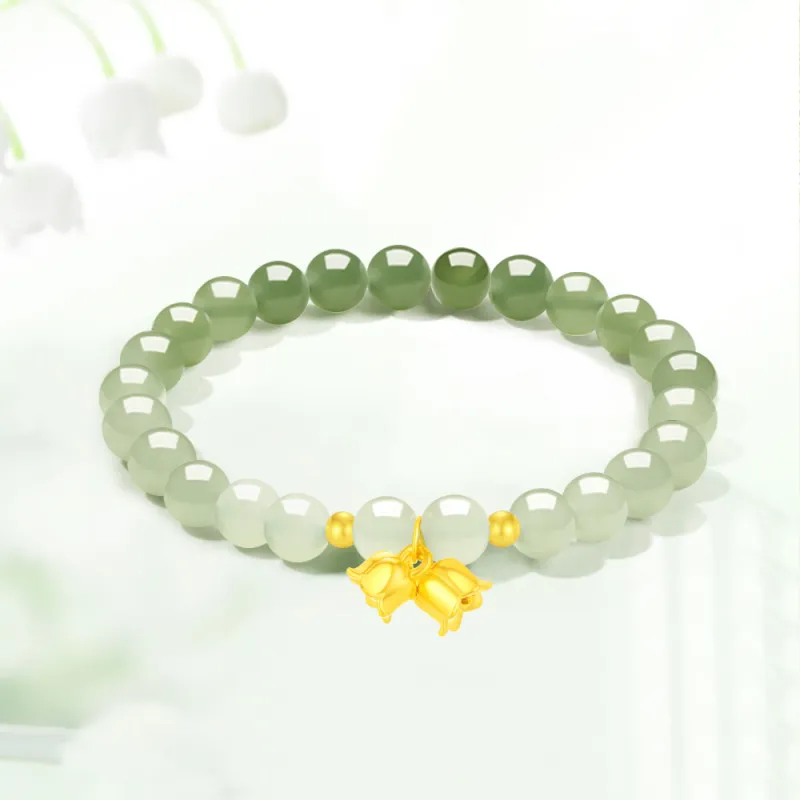Crafts Women's Bracelets Pale Greenish-White Jade Unisex-1