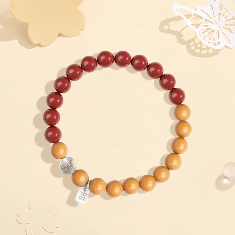 Crafts Women's Synthetic Cinnabar Bracelets Unisex-3