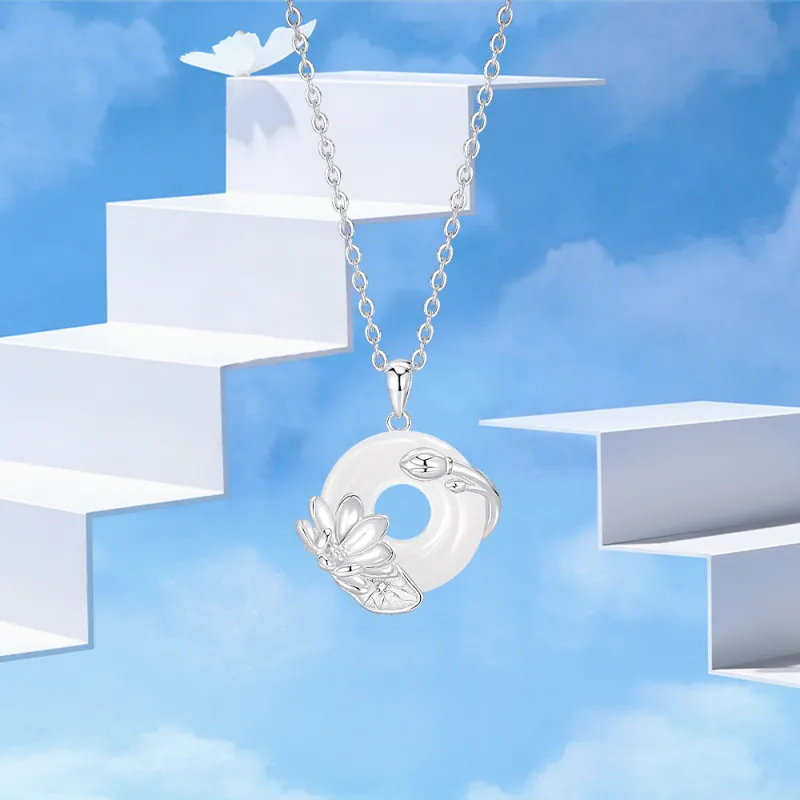 Crafts Women's Chalcedony Necklaces Unisex-2
