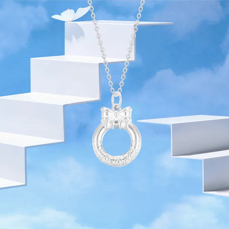 Crafts Women's 999 Fine Silver Collarbone Chain Necklace Unisex-2
