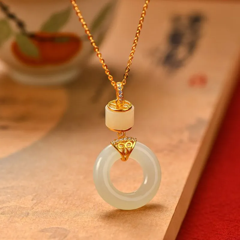 Crafts Women's Colored Glaze Necklaces Unisex-1