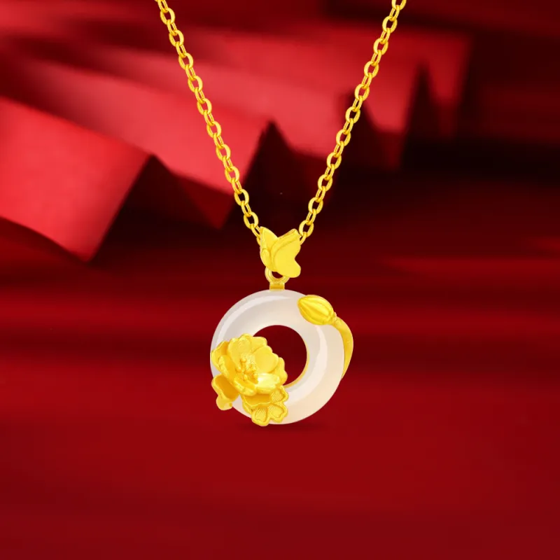 Crafts Women's Chalcedony Jade Necklaces Unisex-3