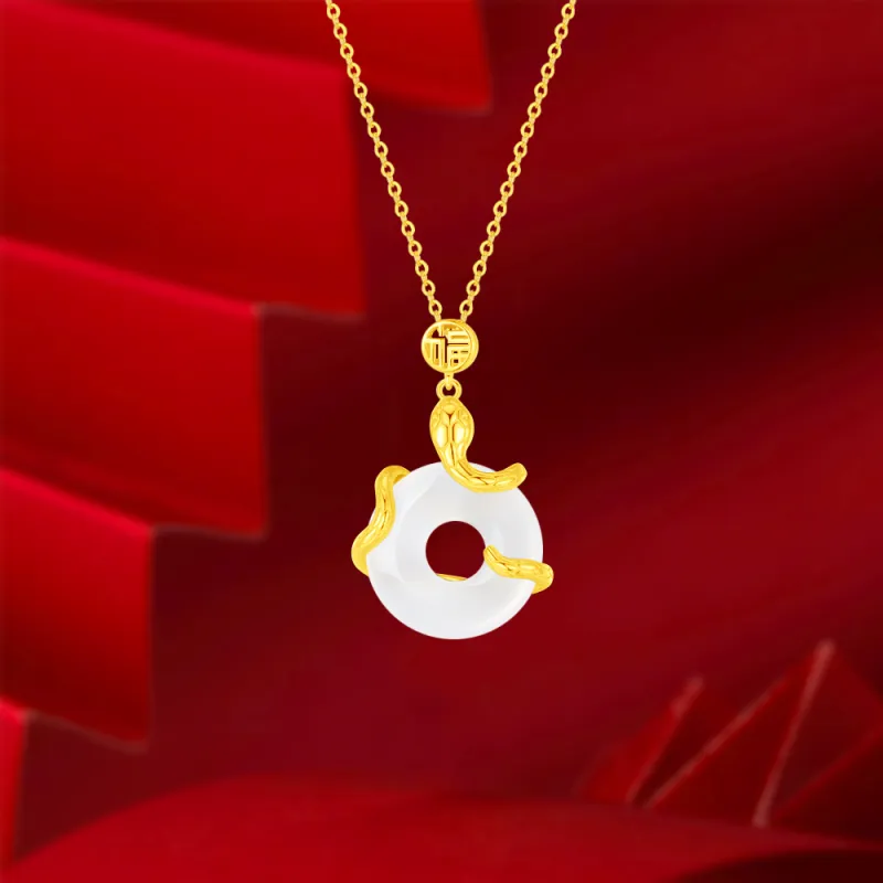 Crafts Women's Chalcedony Jade Necklaces Unisex-4