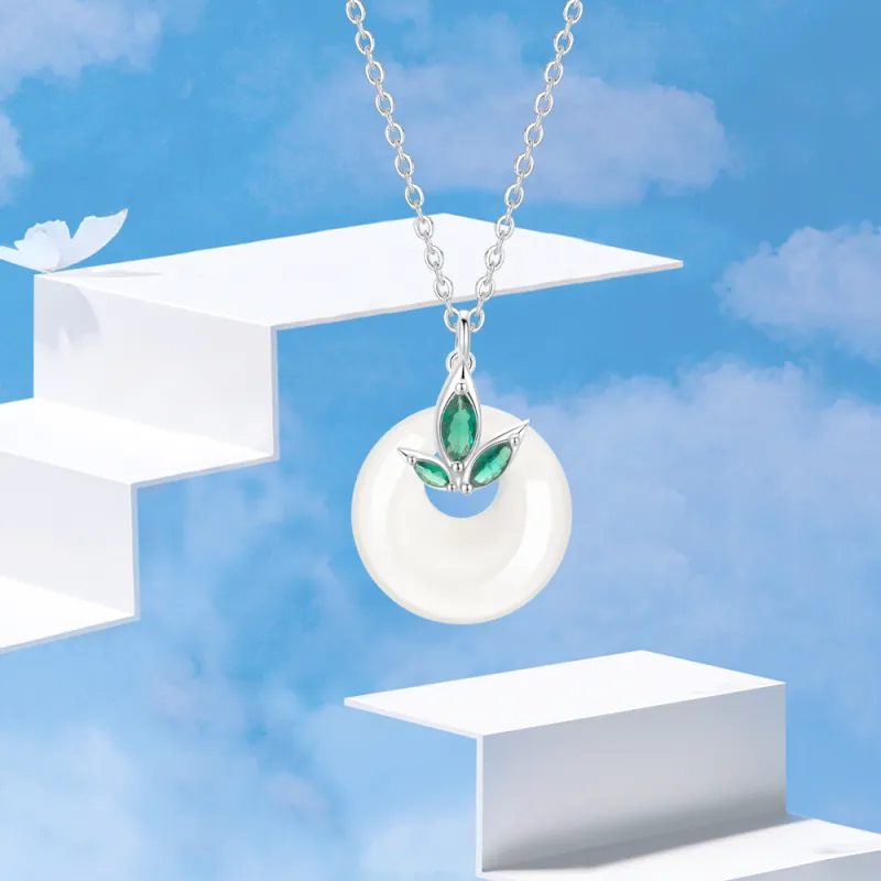 Crafts Women's Chalcedony Jade Necklaces Unisex-1