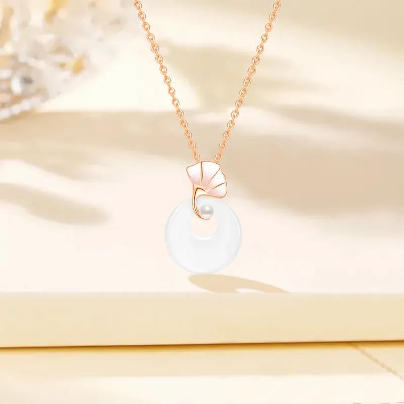 Crafts Women's Chalcedony Jade Necklaces Unisex-6
