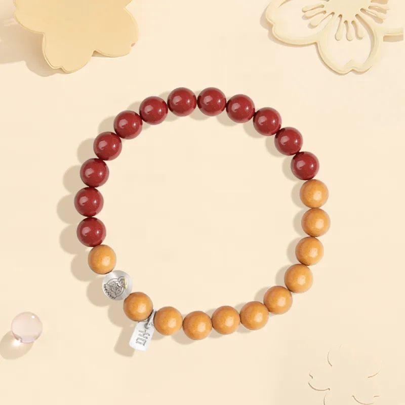 Crafts Women's Synthetic Cinnabar Bracelets Unisex-1