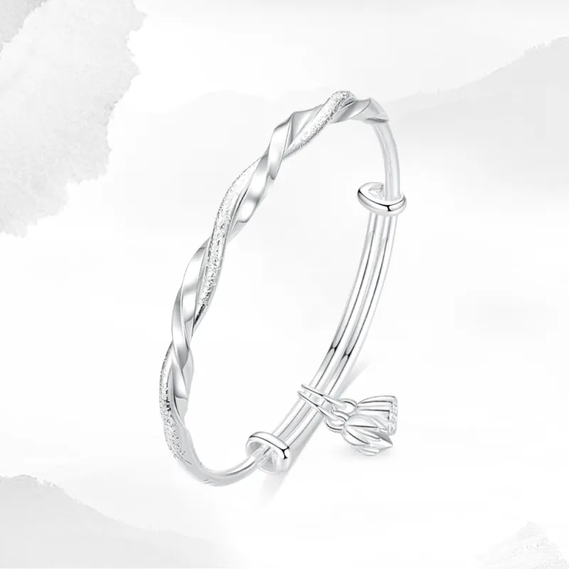 Crafts Women's 999 Fine Silver Bangles Unisex-3