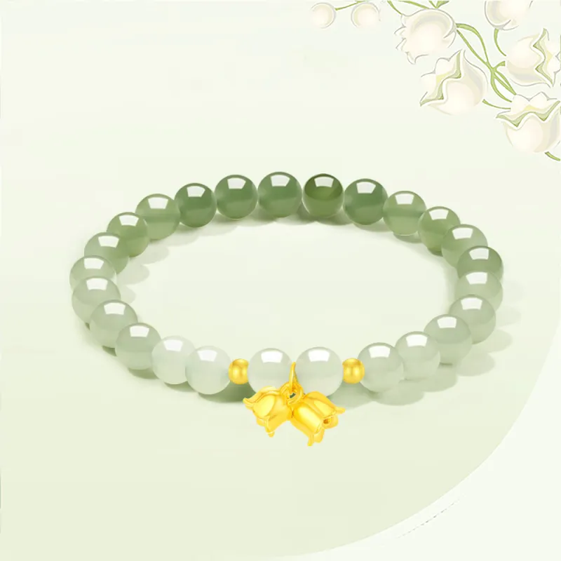 Crafts Women's Bracelets Pale Greenish-White Jade Unisex-3