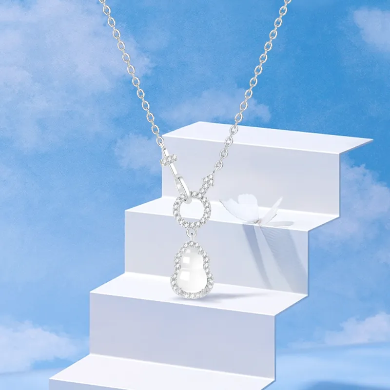 Crafts Women's Chalcedony Necklaces Unisex-4