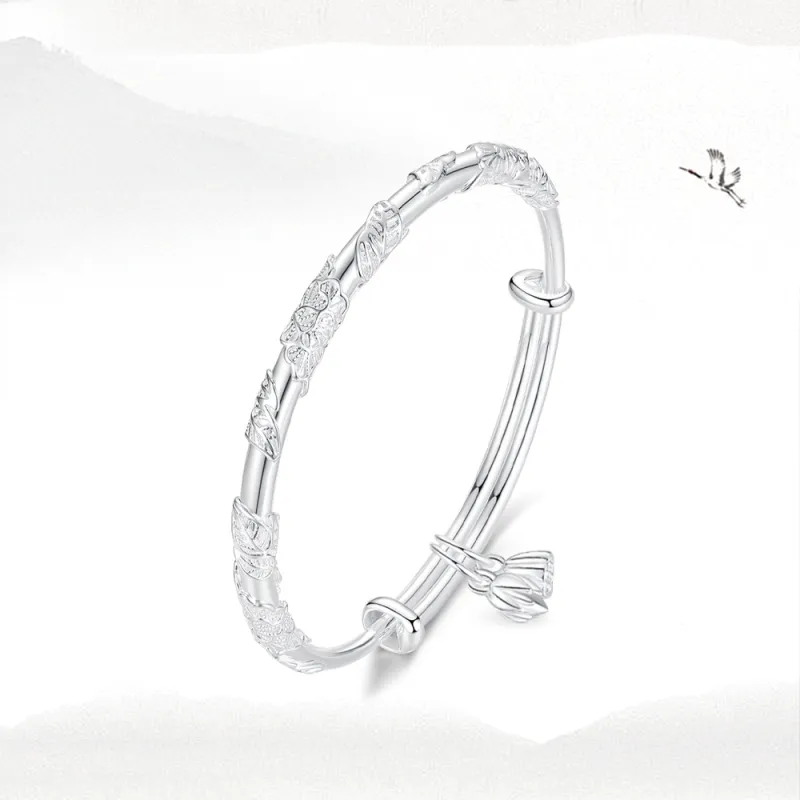 Crafts Women's 999 Fine Silver Bangles Unisex-2