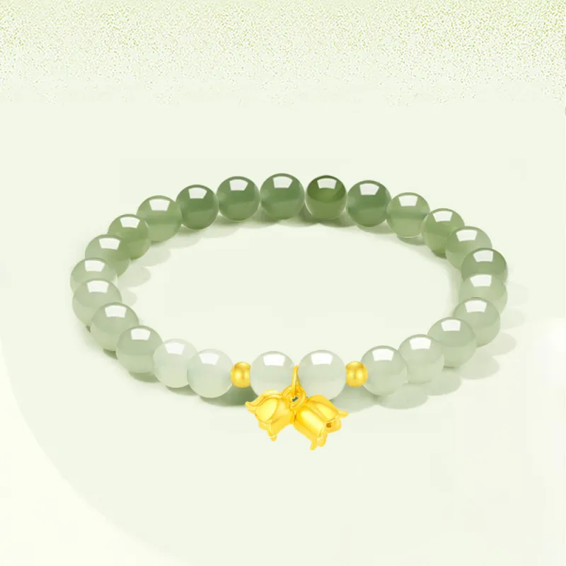 Crafts Women's Bracelets Pale Greenish-White Jade Unisex-4