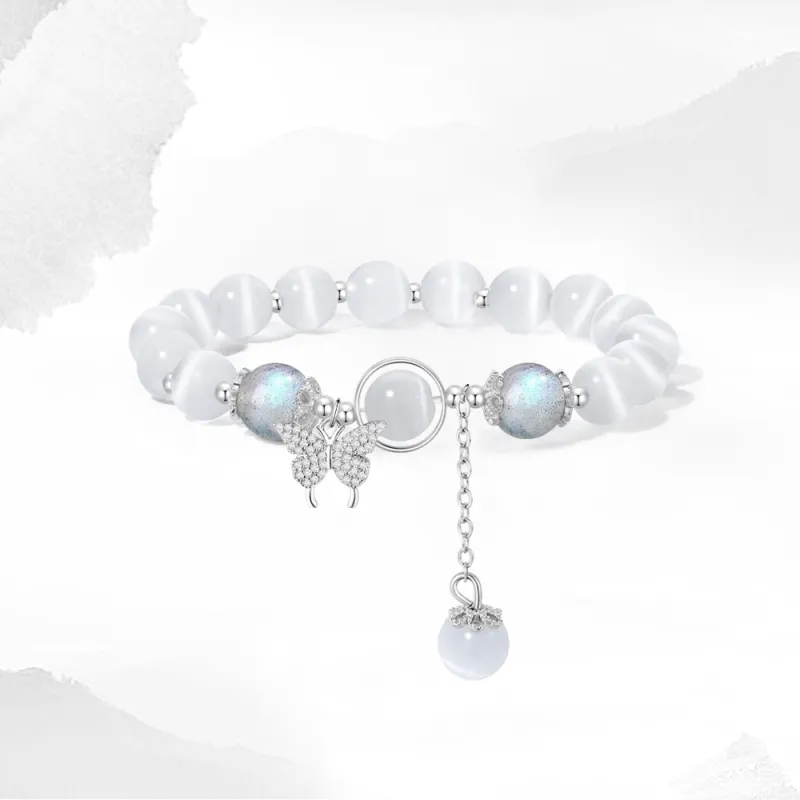 Crafts Women's Glass Cat Eye Bracelets Unisex-2