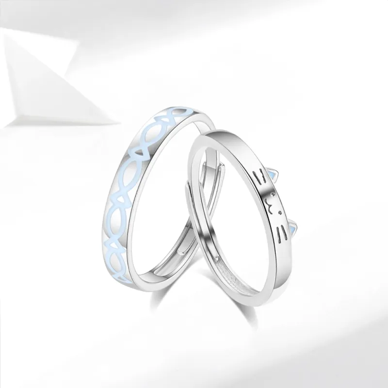 Crafts Women's S999 Fine Silver Rings Unisex-5