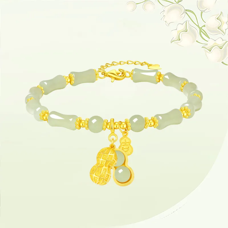 Crafts Women's Hetian Jade Bracelets Pale Greenish White Jade Unisex-2