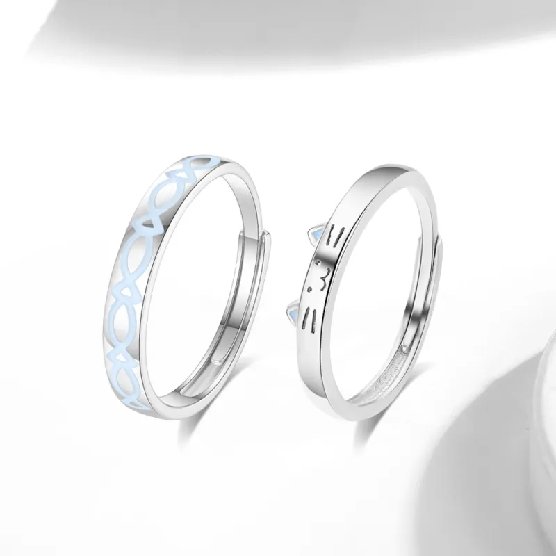 Crafts Women's S999 Fine Silver Rings Unisex-6