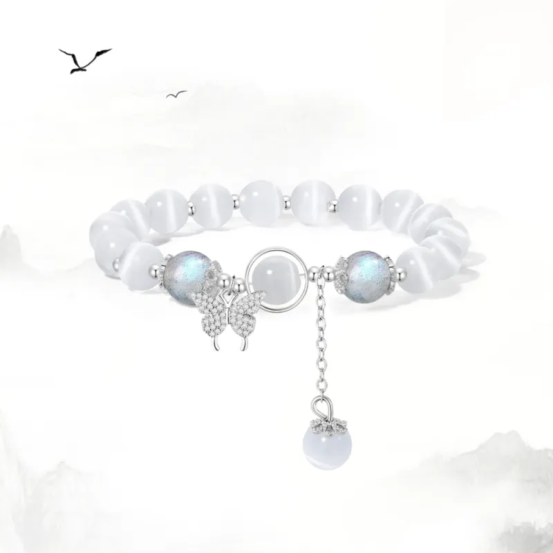 Crafts Women's Glass Cat Eye Bracelets Unisex-4