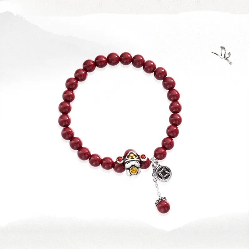 Crafts Women's Synthetic Cinnabar Bracelets Unisex-3