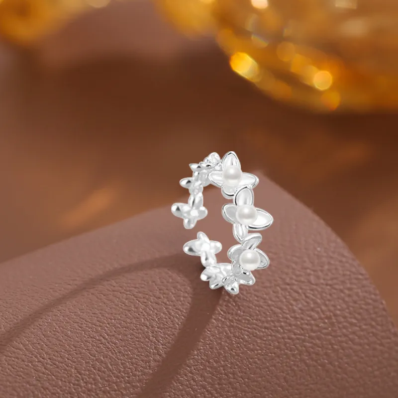 Crafts Women's 999 Fine Silver Couple Rings Unisex-1