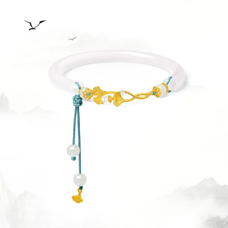 Crafts Women's Chalcedony Jade Bracelets Unisex-4