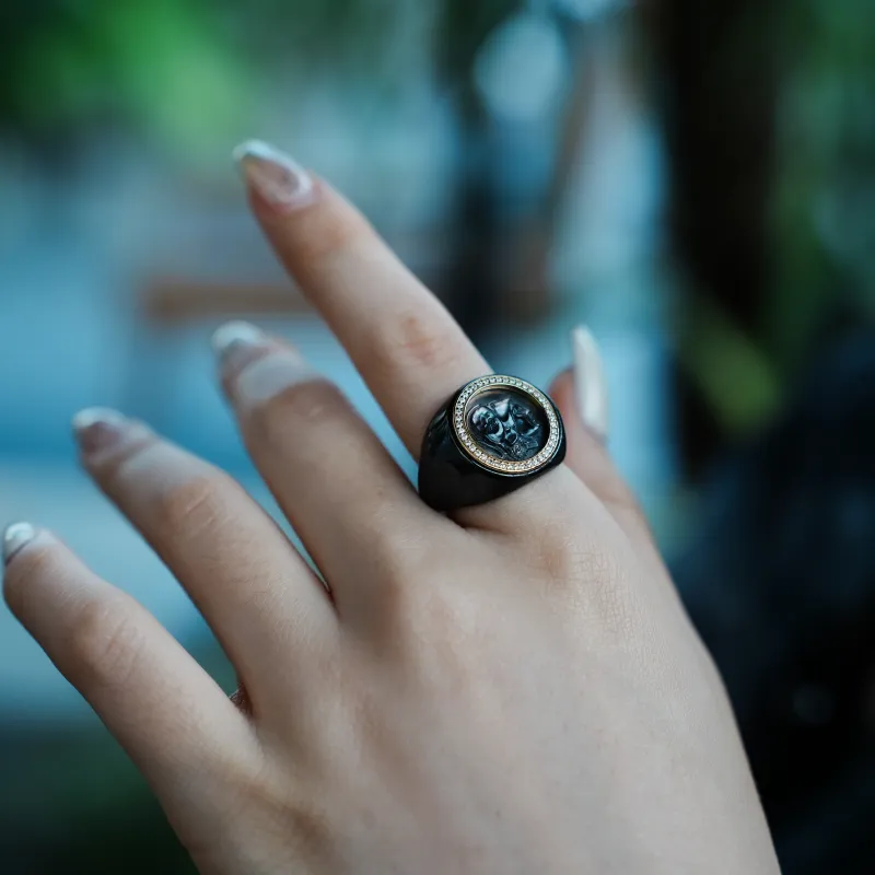 M`GARDEN 925 Sterling Silver, Mother Of Pearl Rings Unisex-1