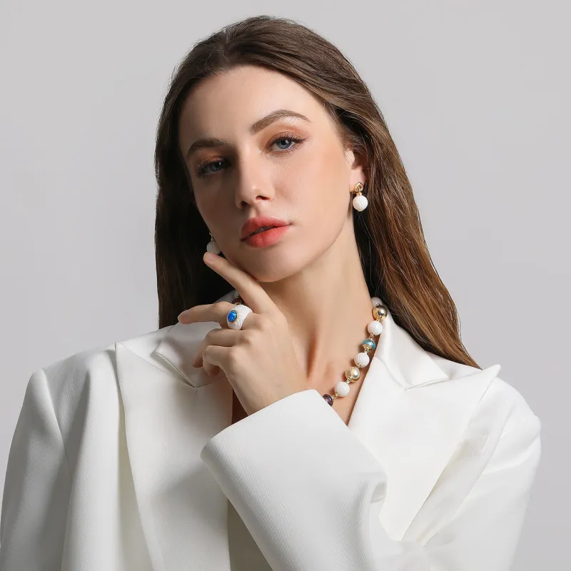 M`GARDEN 925 Silver Ceramic Rings Women's-17