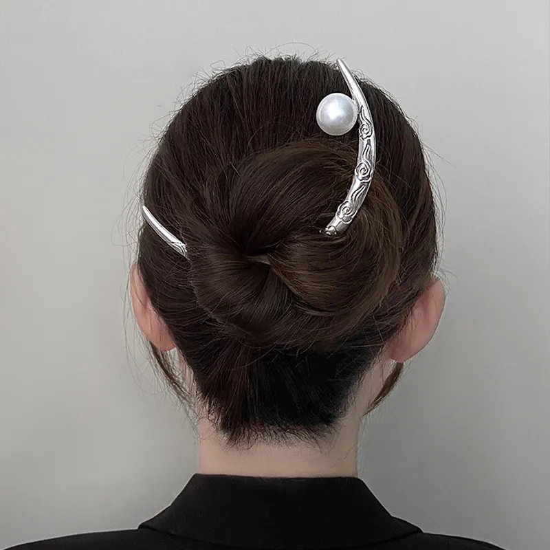 LILY&LOTTY Pearl Hairpins Women's Silver-1