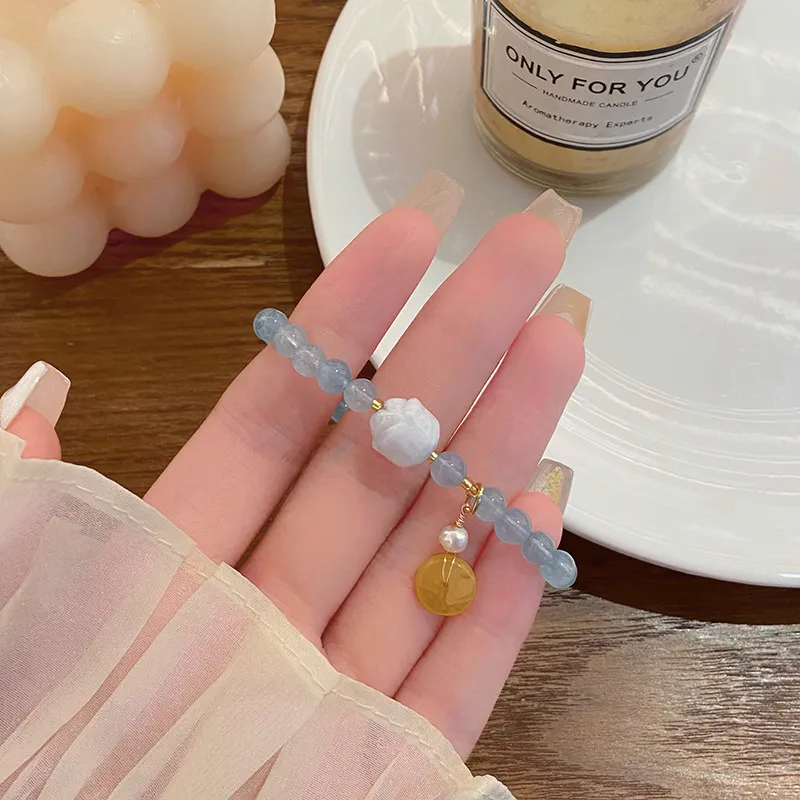 LILY&LOTTY Aquamarine Bracelets Women's Transparent Blue-2