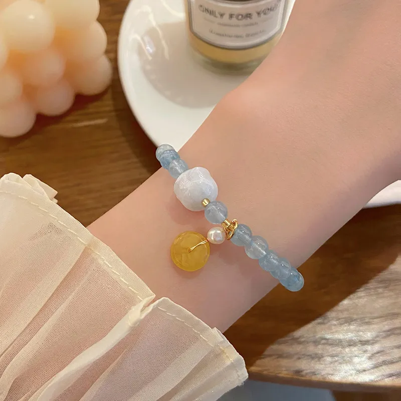 LILY&LOTTY Aquamarine Bracelets Women's Transparent Blue-1