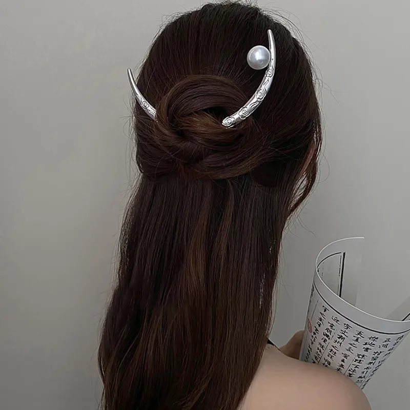 LILY&LOTTY Pearl Hairpins Women's Silver-2