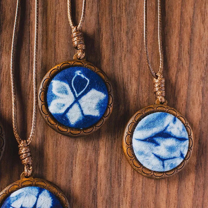 LILY&LOTTY Tie Dye Fabric Necklaces Women's-2