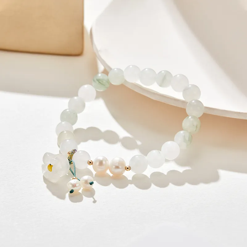 LILY&LOTTY Pearl Bracelets Women's Ghost Green-3