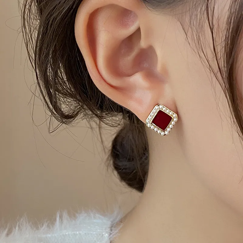 Drejew Alloy Stud Earrings Women's-2