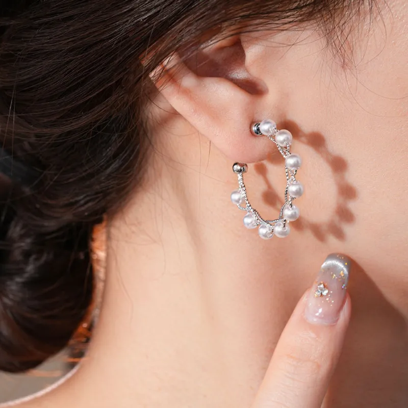 Drejew Faux Pearl Earrings Women's-1