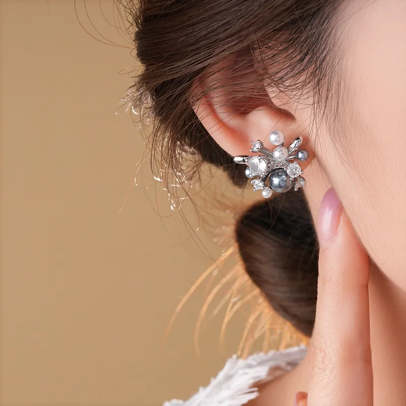 Drejew Copper Stud Earrings Women's-2