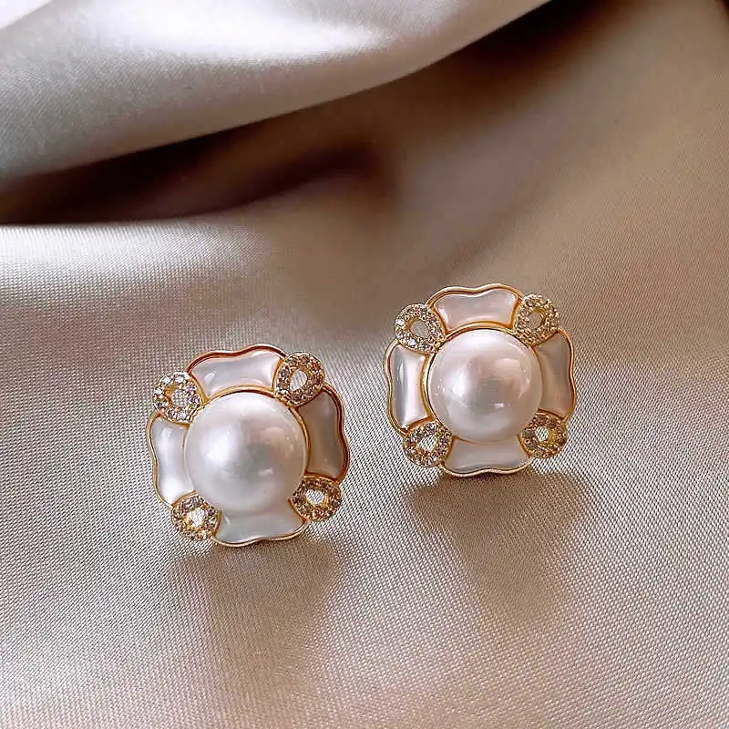 Drejew Copper Stud Earrings Women's-2