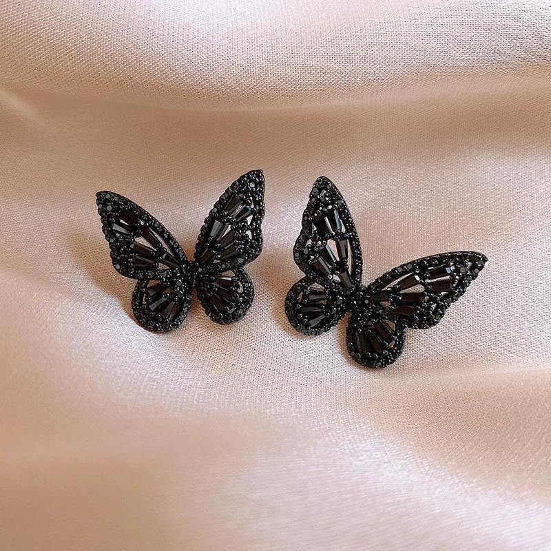 Drejew Copper Zircon Stud Earrings Women's-2