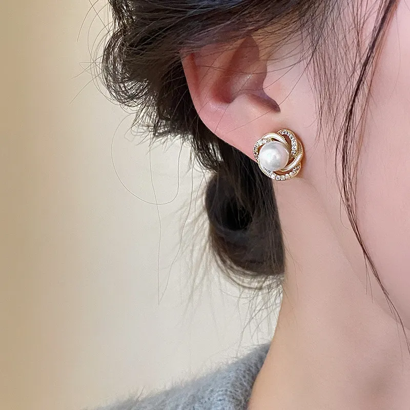 Drejew Copper Stud Earrings Women's-2