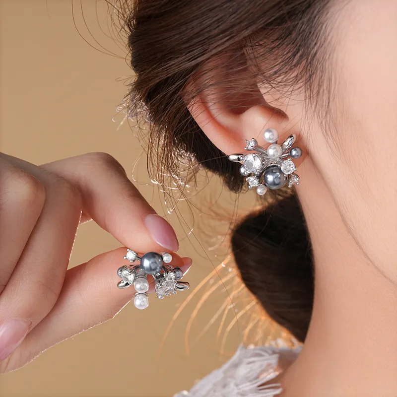 Drejew Copper Stud Earrings Women's-1