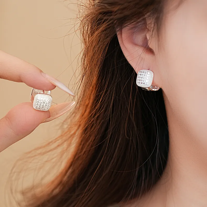 Drejew Zircon Stud Earrings Women's-1